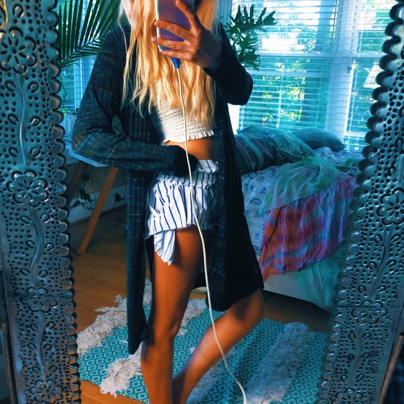 Sweaters - chameleon boho longline ribbed gypsy cardi